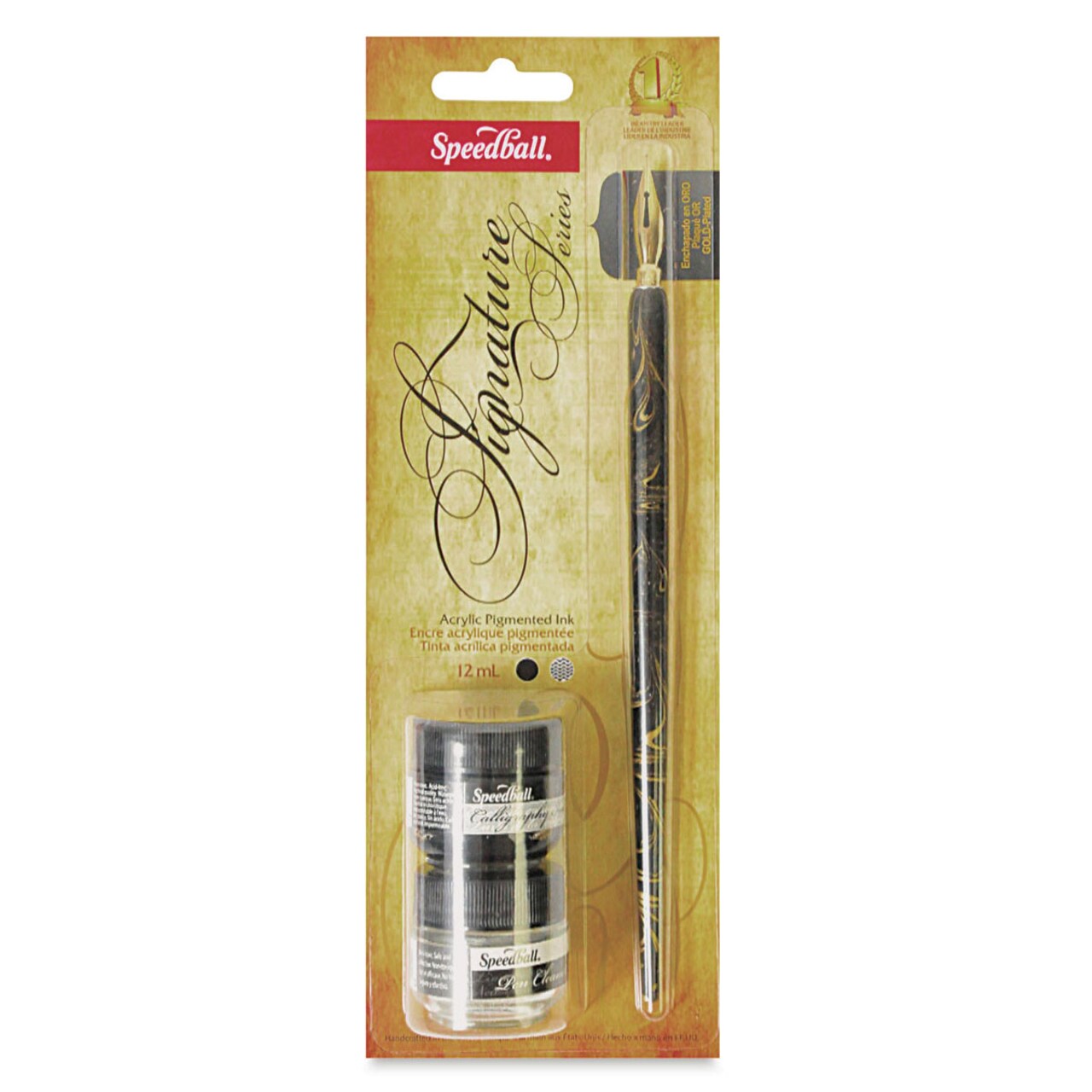 Speedball Signature Series Calligraphy Pen Set - Black Ink and Cleaner